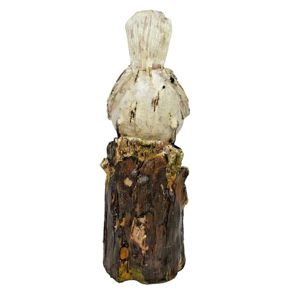 TII Collections Life Begins in the Garden Resin Bird on a Log Outdoor Figurine - Picture 3 of 5